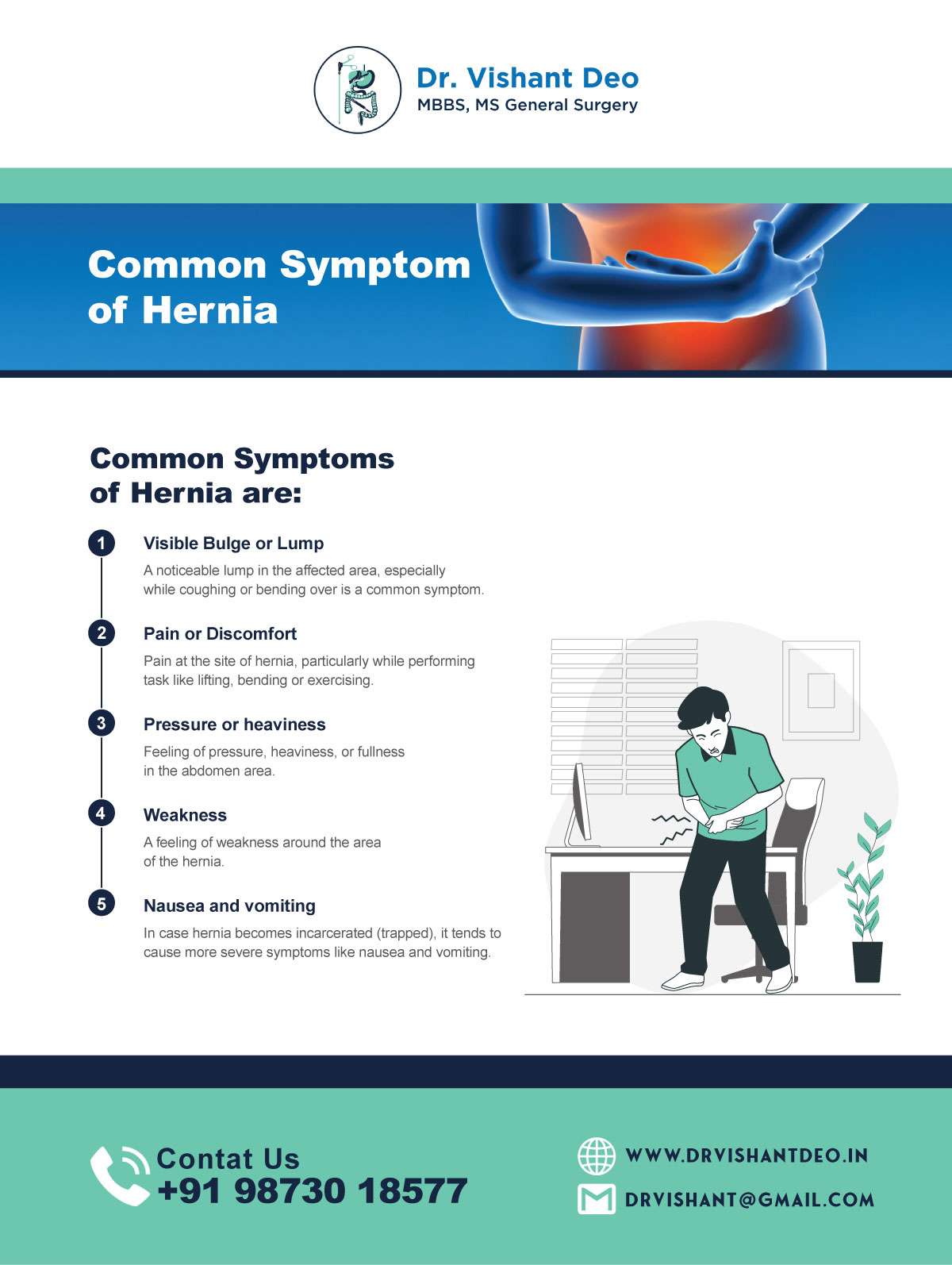 Common Symptom of Hernia